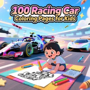 100 Racing Car Coloring Pages for Kids